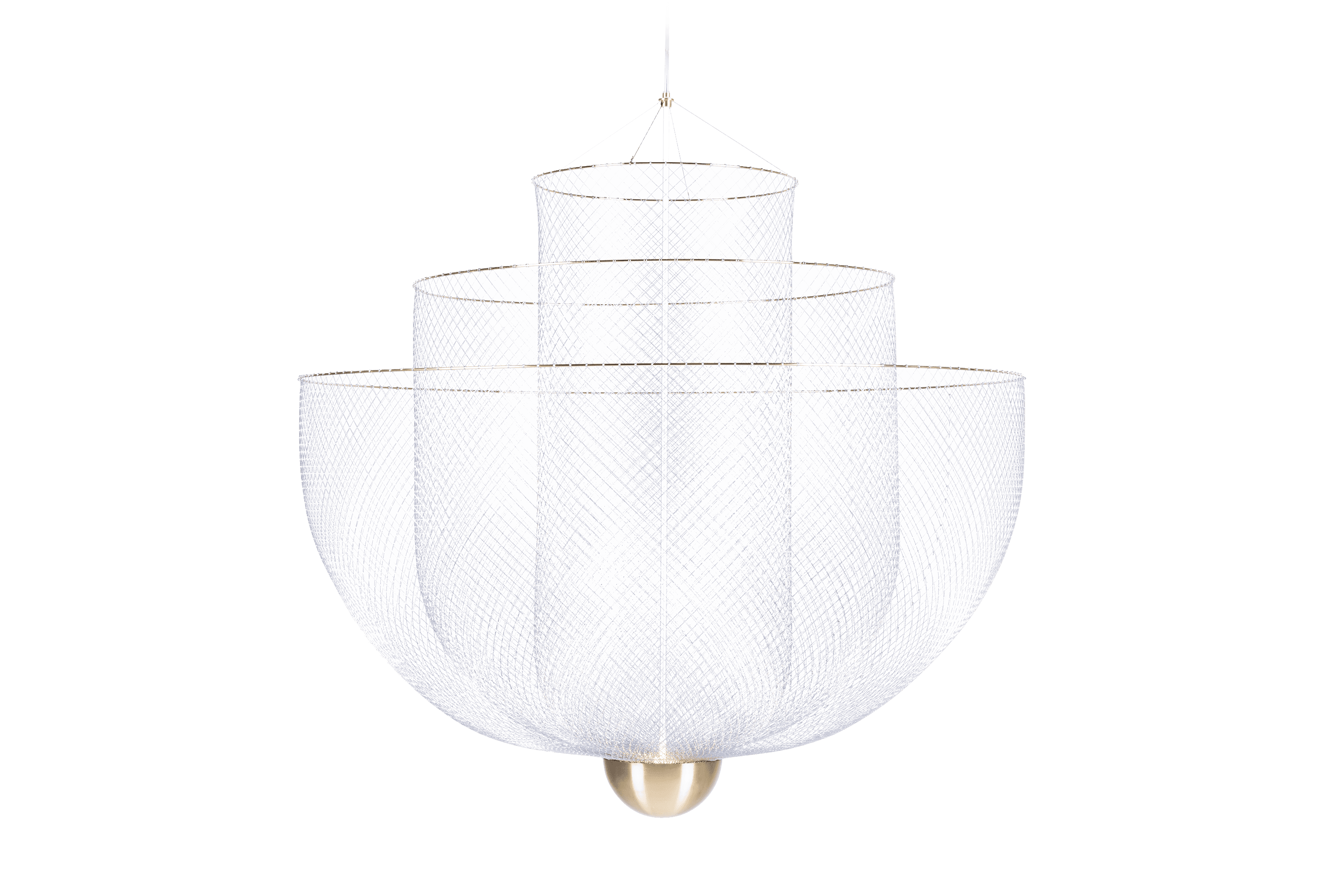 Meshmatics chandelier front view