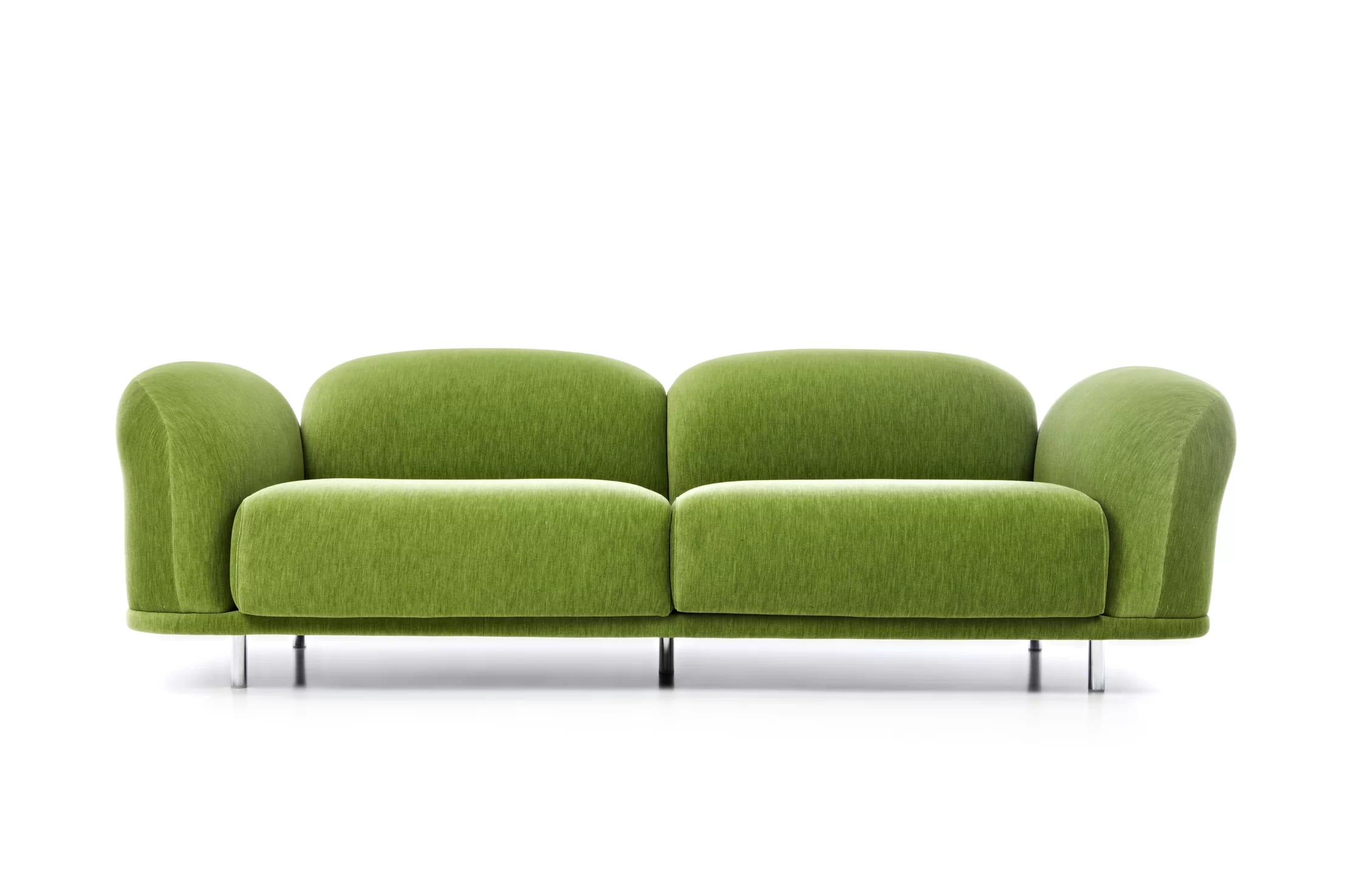 Cloud Sofa Velour green front side