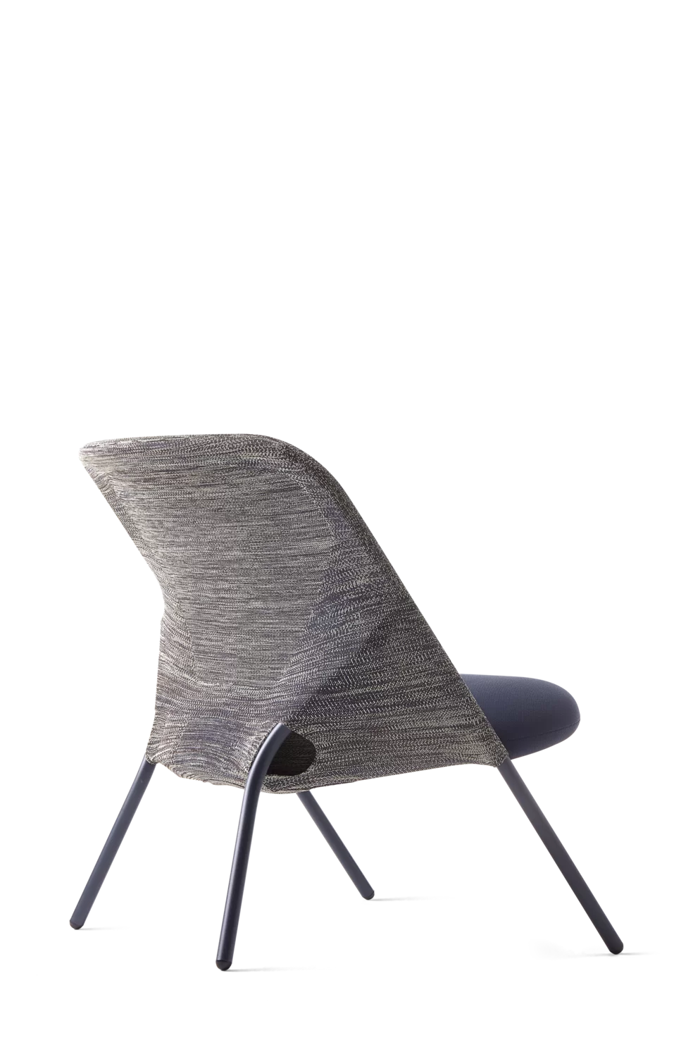 Shift Lounge Chair Blue Grey back view
