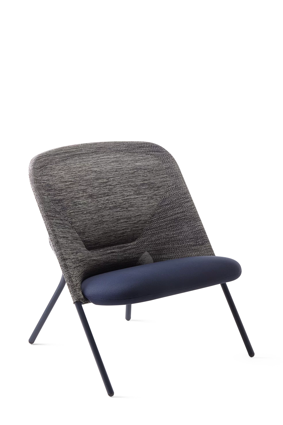 Shift Lounge Chair Blue Grey front left view