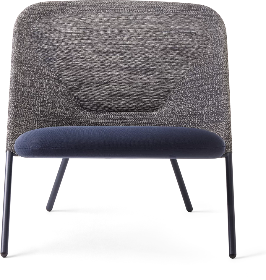 Shift Lounge Chair Blue Grey front side