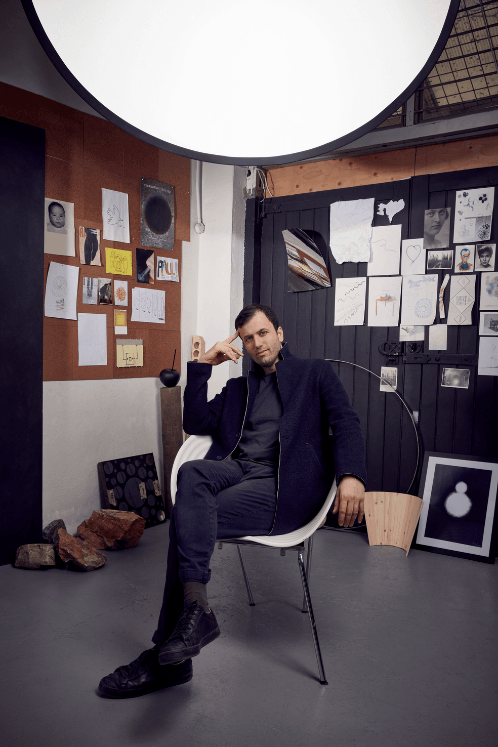 Portrait designer Paul Cocksedge in studio